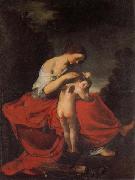 Giovanni da san giovanni Venus Combing Cupid's Hair oil on canvas